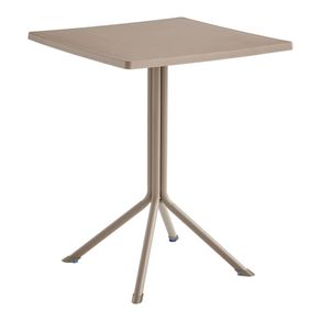 1 Mesa Quadrada Bossa Rivatti 75 cm -Altura- Tampo em Polipropileno Fendi e Base em Aco Fendi